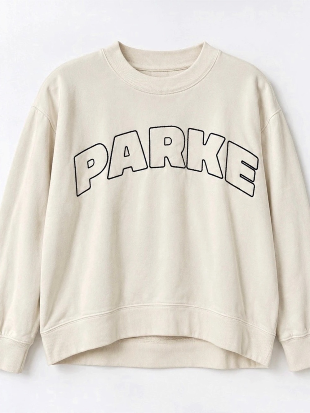 PARKE Classic Logo Crewneck Sweatshirt Cream L/XL